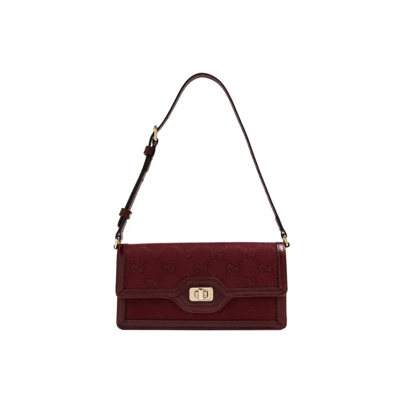 GUCCI Canvas Handbag Shoulder Bag Mini Women's Red-0