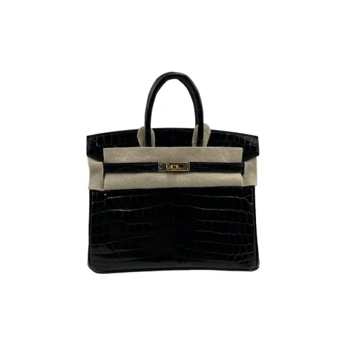 HERMES Birkin Crocodile Leather Birkin Bag Handbags Women's 89 Nior Black