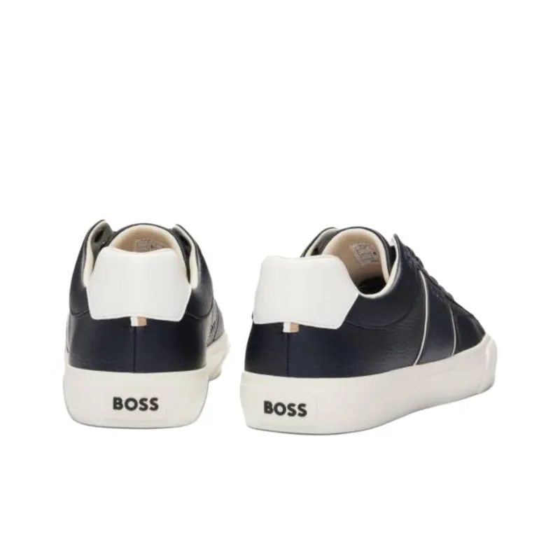 HUGO BOSS Low Top Skateboard Shoes Men's Dark Blue-3
