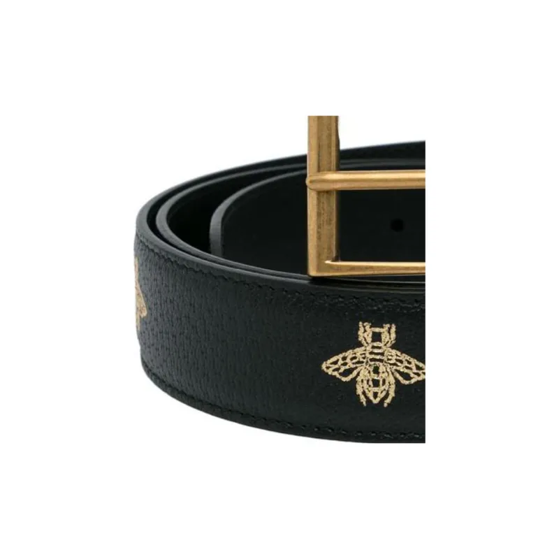 GUCCI Pre-Owned 2016-2021 Bees And Stars Print Leather Belt-2