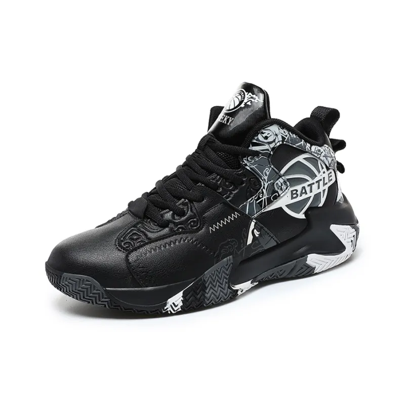 MEKY Cushioning Support Wear-Resistant Breathable Slip-Resistant Mid-Top Basketball Shoes Men's-2