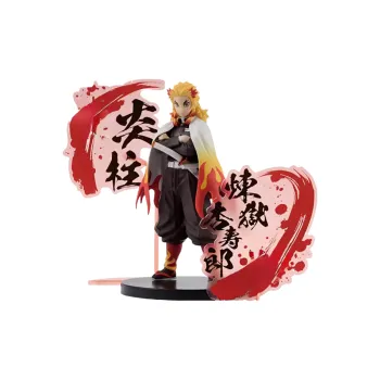BANPRESTO Kyojuro Rengoku Demon Slayer Kimetsu No Yaiba, Tanjiro Kamado A Set EX Bonus Gifts 17cm