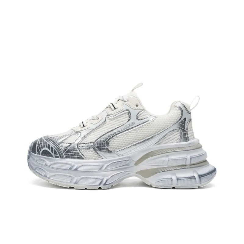 ZHR Slip Resistant, Abrasion Resistant, Lightweight, Height Increasing Low Top Chunky Sneakers Women's-6