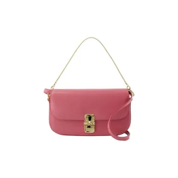 A.P.C Grace Smooth Plant Tanned Leather Portable Crossbody Bag Shoulder Bag Women's Pink