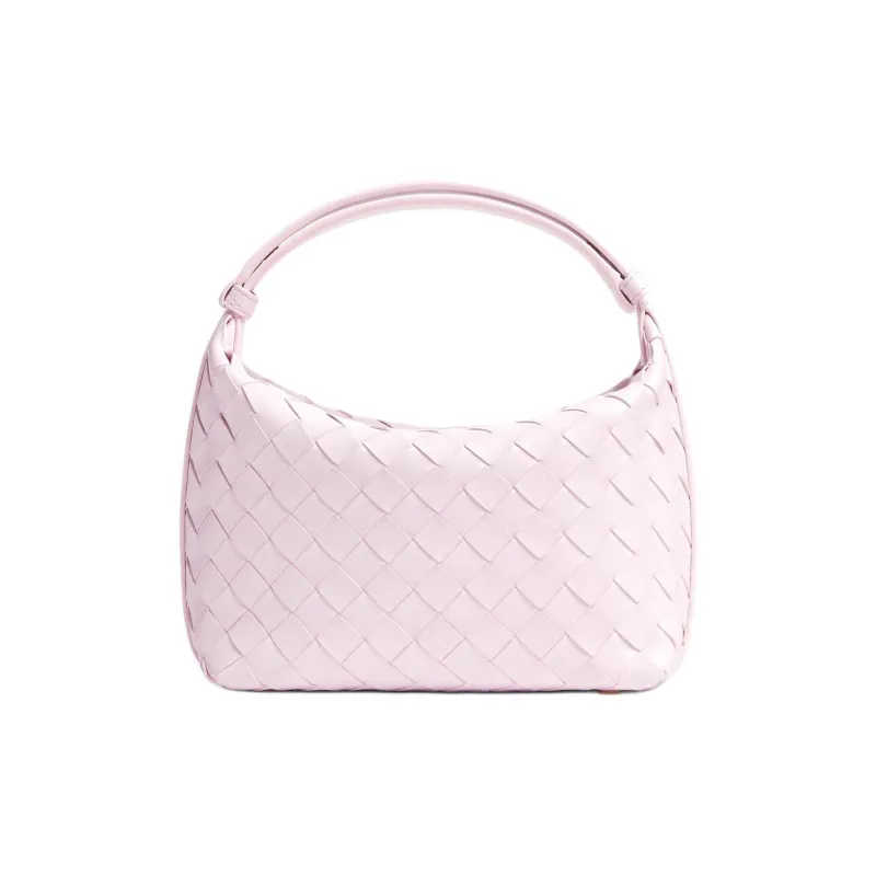 Bottega Veneta Cow Leather Handbag Shoulder Bag Women's Washable Happiness Pink-0