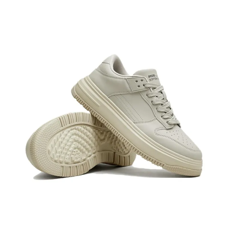 BASTO Slip Resistant Low Top Skateboard Shoes Men's Gray-4