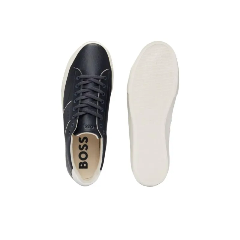 HUGO BOSS Low Top Skateboard Shoes Men's Dark Blue-4