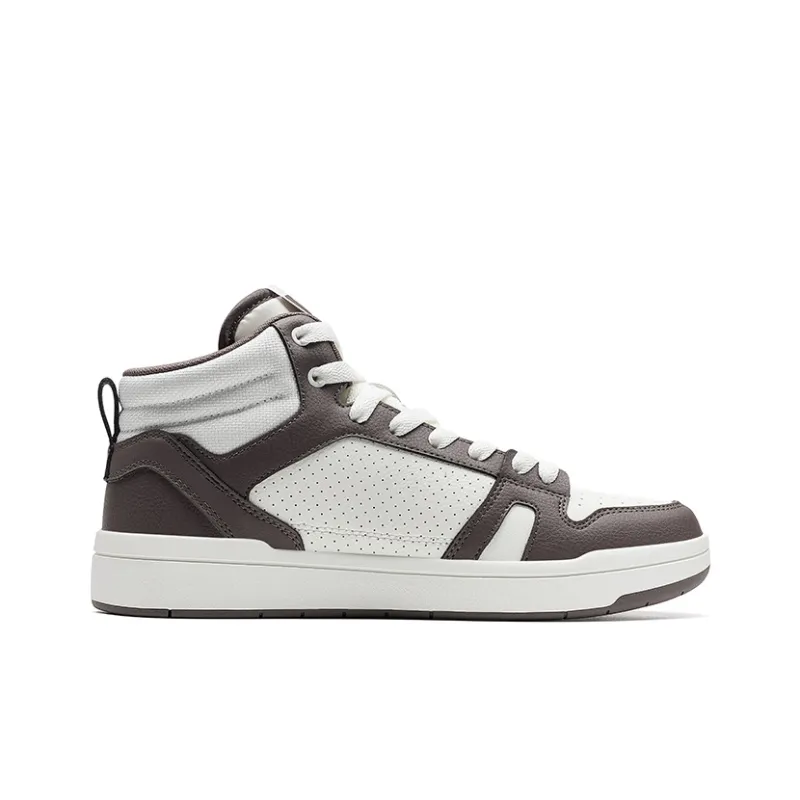 XTEP MAXX LITE Lightweight High-Top Skateboard Shoes Men's Sail White/Agarwood Brown-1
