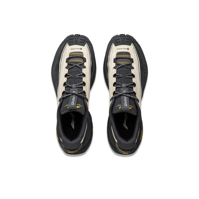 LiNing CF Su Xingchuan Cushioning Abrasion Resistant Support Reflective Low Top Outdoor Hiking Shoes Unisex Black Gray-3