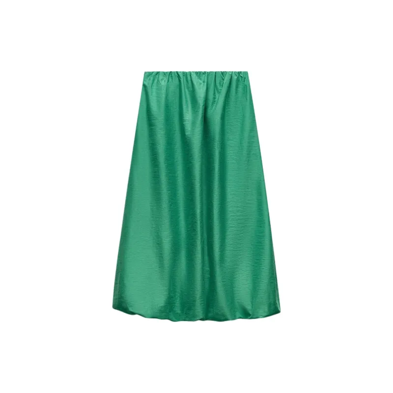 ZARA Casual Long Skirt Women's Green-1