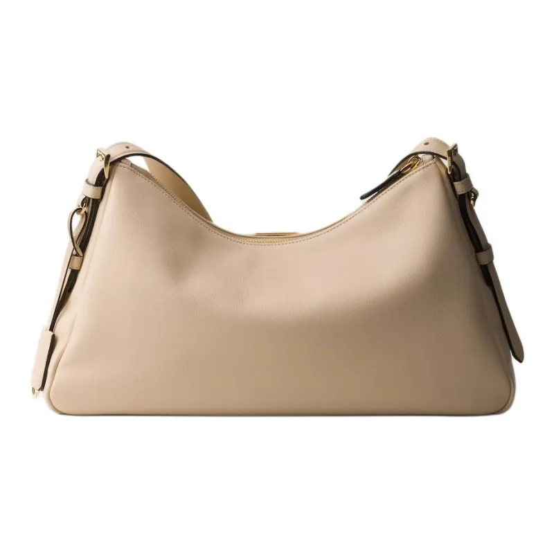 PRADA Grain Leather Hobo Bag, Crossbody Bag, Shoulder Bag Women's-3