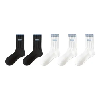 MIIOW Mid Calf Socks Unisex 5 Pack