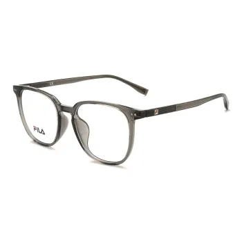 FILA TR/Memory Plastic Irregular Shape Eyeglass Frames Unisex Gray, Transparent Light Green, Transparent Multicolor