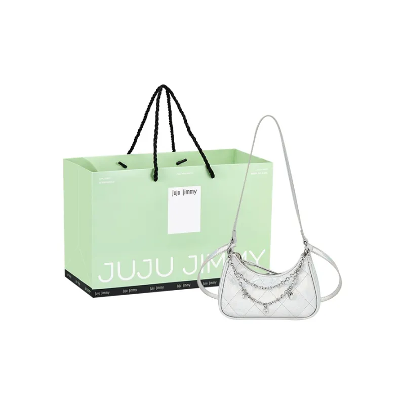 Juju Jimmy PU Shoulder Bag Crossbody Bag Regular Women's Silver/Dazzling Color/Black-10