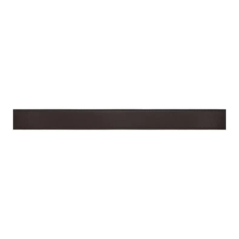 GIVENCHY Logo Design Smooth Buckle Calfskin Leather Belts Men's Brown Width: 4CM-1