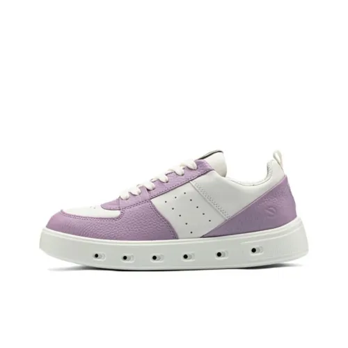 Ecco Low-Top Skateboard Shoes Women's Purple White