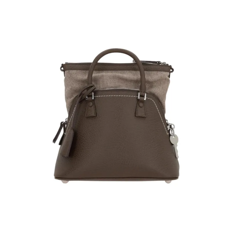 Maison Margiela Grain Leather One Shoulder Handbag Mini Women's Brown-2