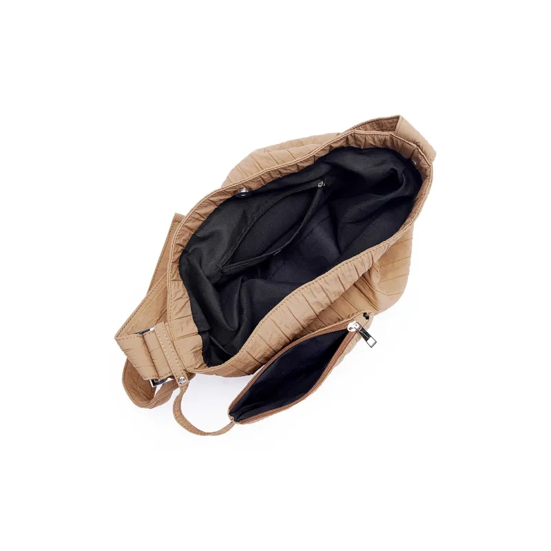 Dubaolu Fabric Shoulder Bag Women's Coffee/Black-4