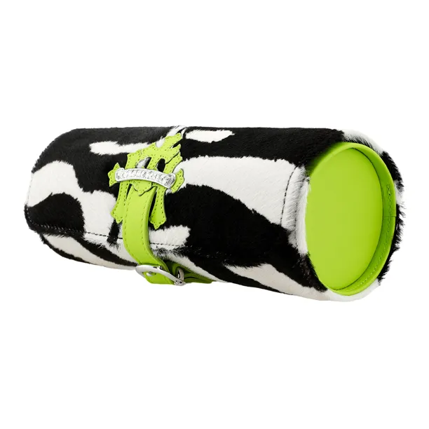 Chrome Hearts Plush Watch Box Jewelry Box Storage Bag Unisex Black White & Green-3