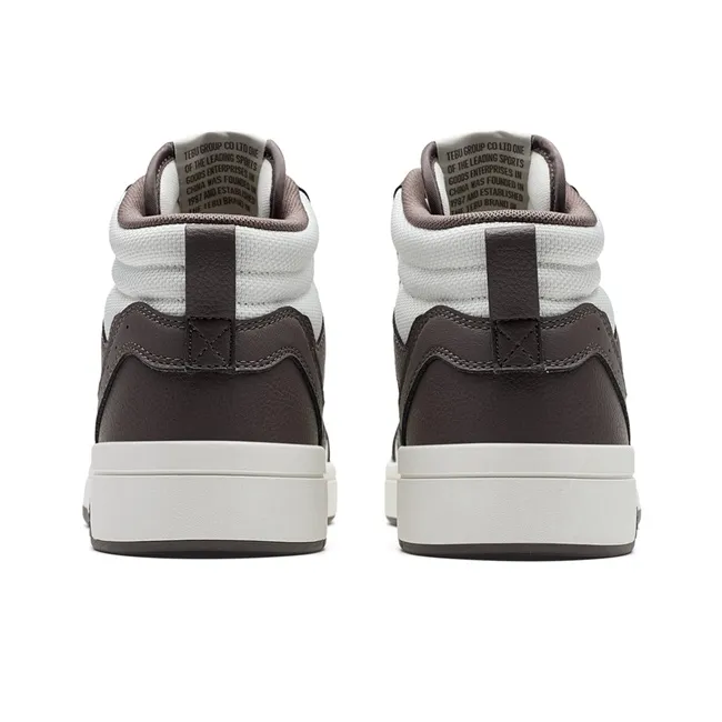 XTEP MAXX LITE Lightweight High-Top Skateboard Shoes Men's Sail White/Agarwood Brown-3