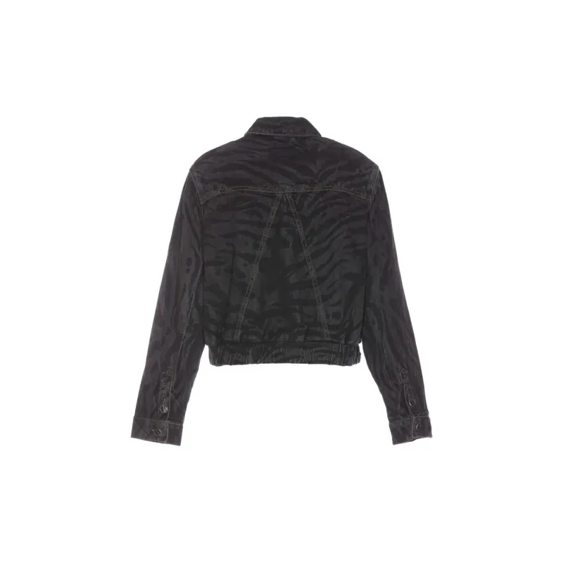 GANNI Zebra Printed Cropped Jacket-1