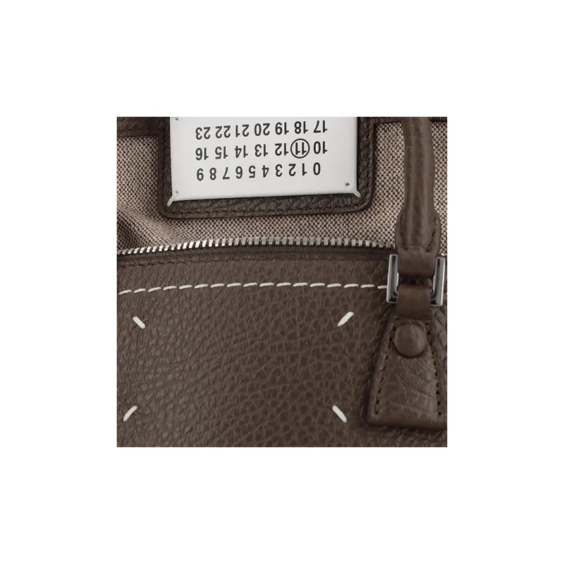 Maison Margiela Grain Leather One Shoulder Handbag Mini Women's Brown-3