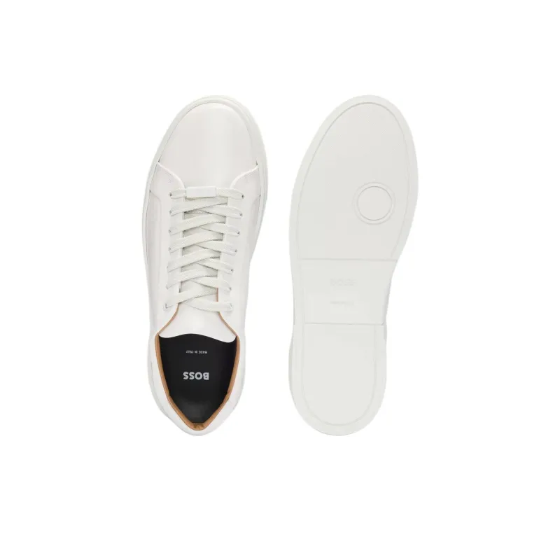 HUGO BOSS Low Top Skateboard Shoes Men's White-4