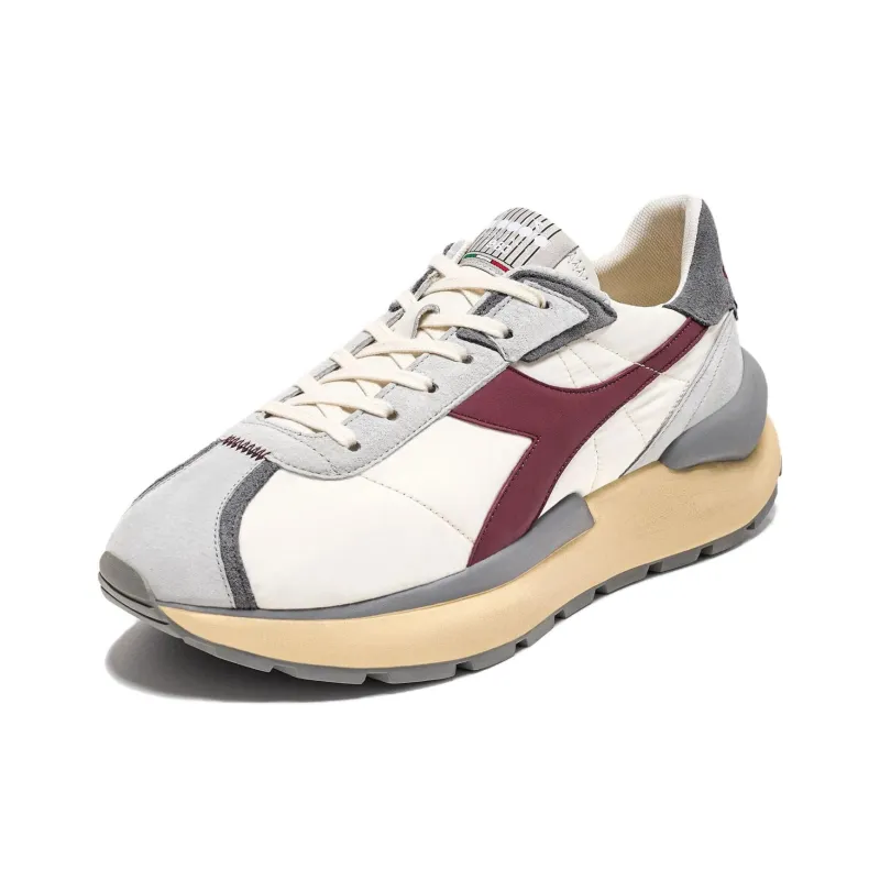Diadora Heritage Slip-Resistant Low-Top Casual Shoes Unisex Beige Gray-red-2