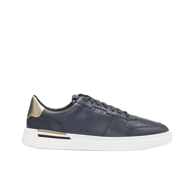 HUGO BOSS Low-Top Skateboard Shoes Men's Dark Gray-1