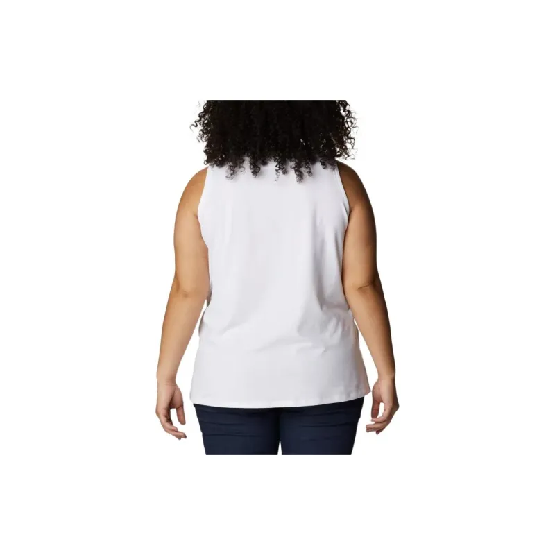 Columbia Sun Trek Tank Tops Women's White-1