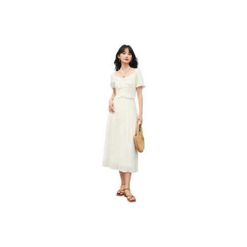 Love to serve Two Piece Skirt Sets Women's Apricot