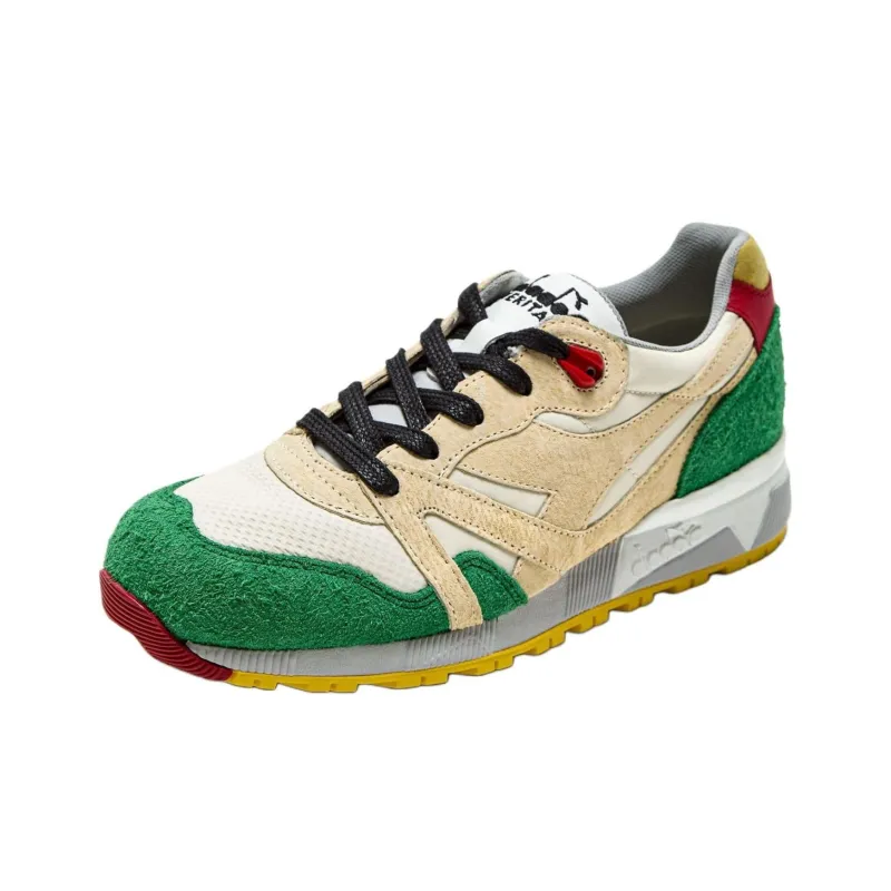 Diadora Heritage N9000 Low-Top Casual Shoes Unisex Beige Green-3
