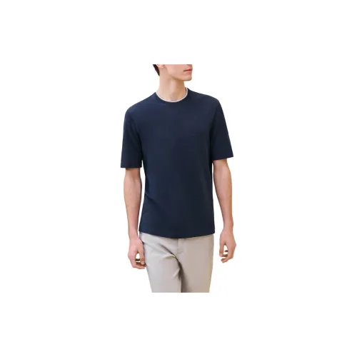 HERMES T-Shirts Men Marine Blue