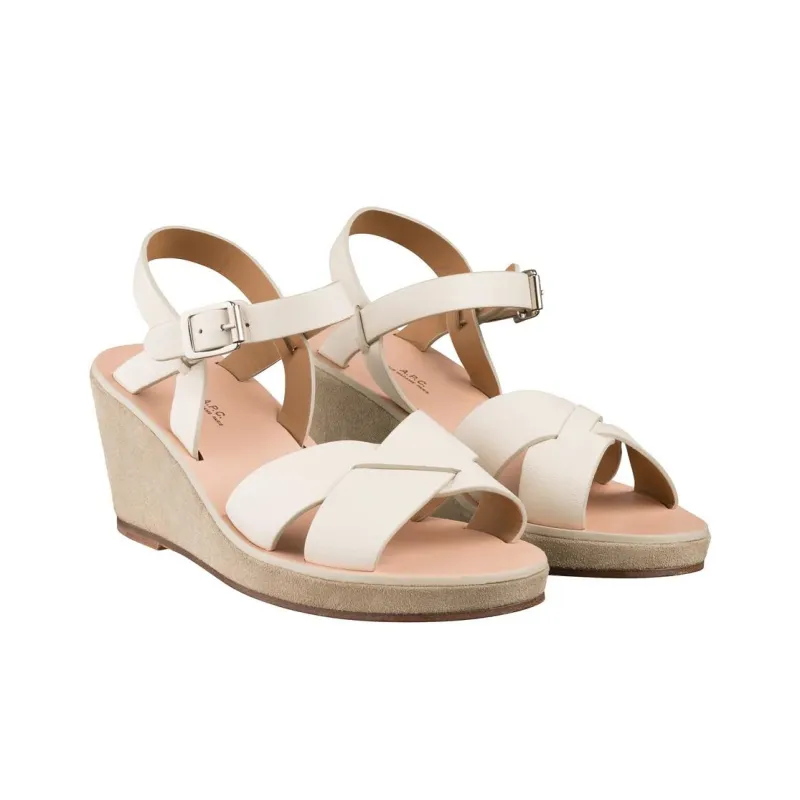 A.P.C Judith Strap Sandals Women's White-2