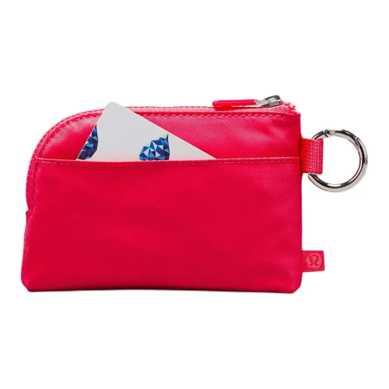 Lululemon Recycled Polyester Card Holder Unisex Pink & Bronze-1