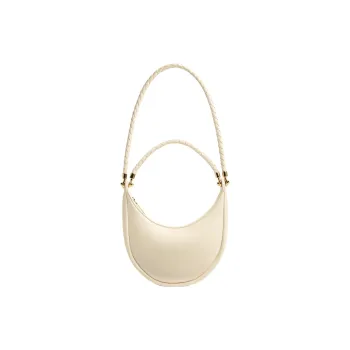 Bottega Veneta Calfskin Handbag Shoulder Bag Small Size Women's Sea Salt White