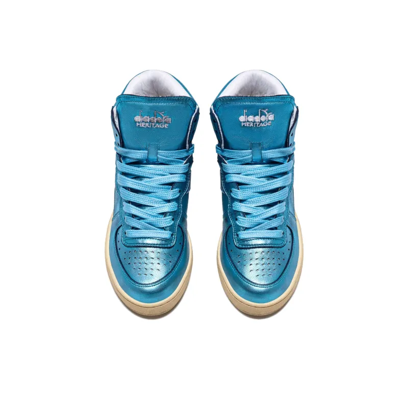 Diadora Mi Basket Non-slip Lightweight High-Top Skateboard Shoes Unisex Blue-3
