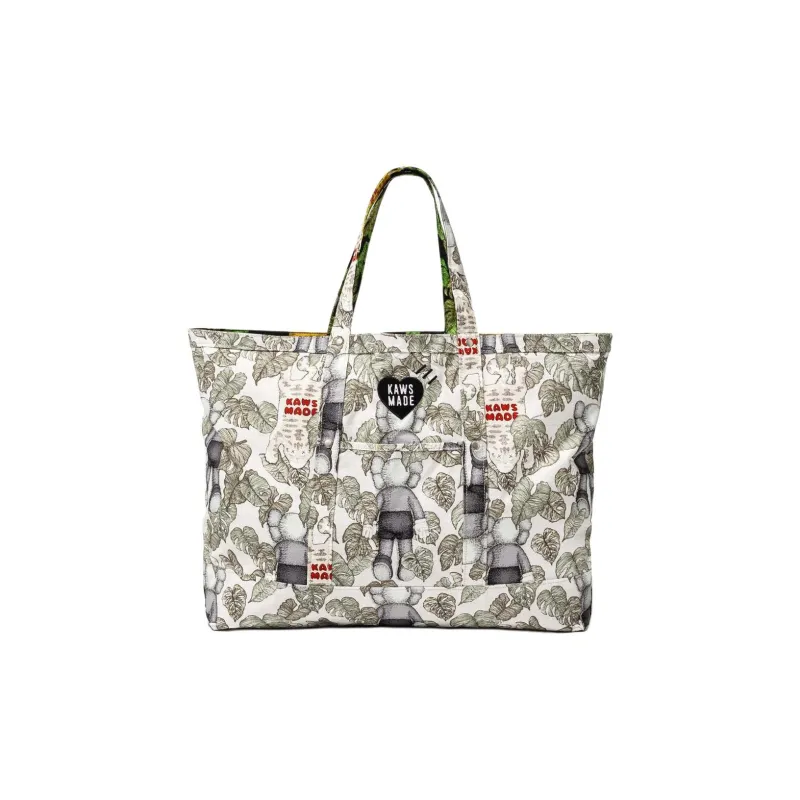 HUMAN MADE Cotton Tote Bag Shopping Bag Handbag Women's Black Green-3