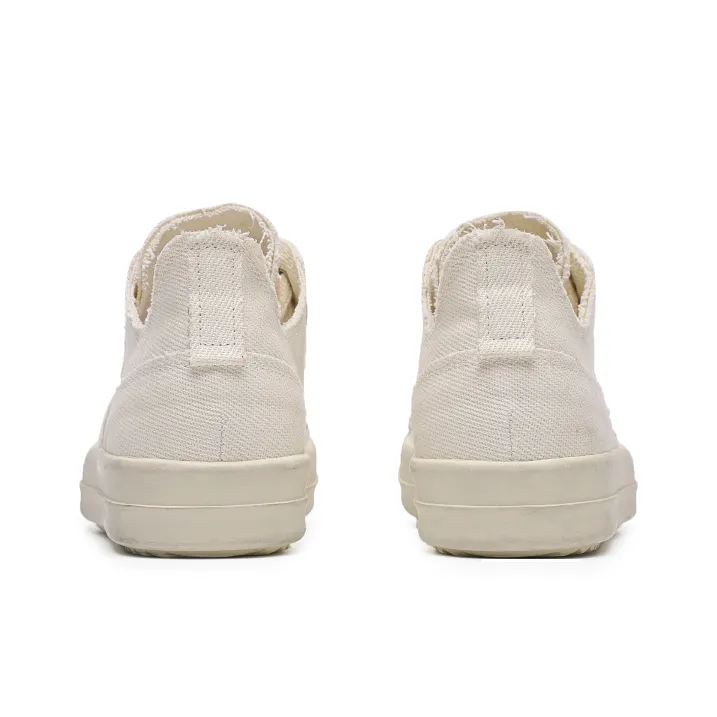 Angelmi Anti Slip Wear Resistant Low Top Casual Shoes Men's Dusty White-3