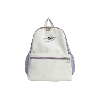 KAKAXI Composite Cloth Backpack Unisex Black/White/Pink/Blue/Purple