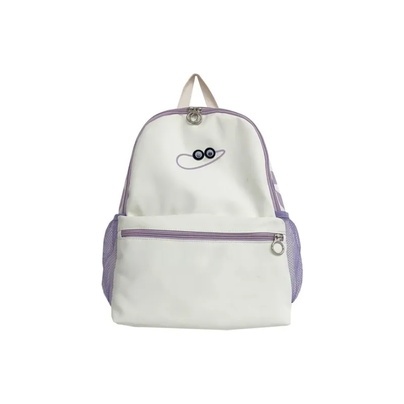 KAKAXI Composite Cloth Backpack Unisex Black/White/Pink/Blue/Purple-1