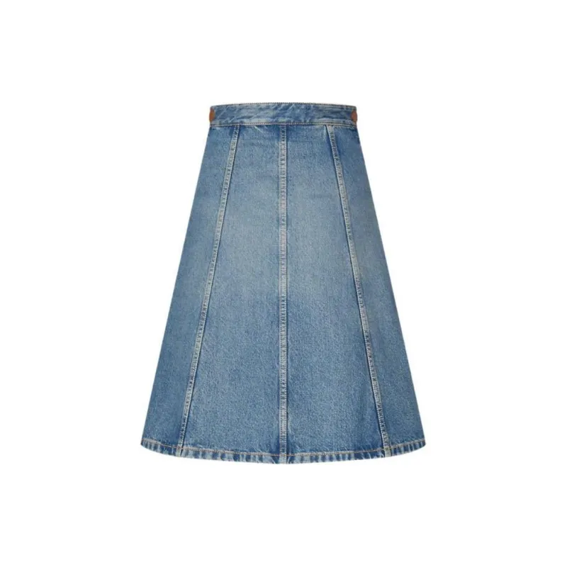 LOUIS VUITTON FW24 Denim Short Skirts Women's Blue-1