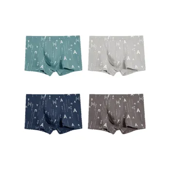 Red Bean Underpants Men's 4 Pack Mixed Color