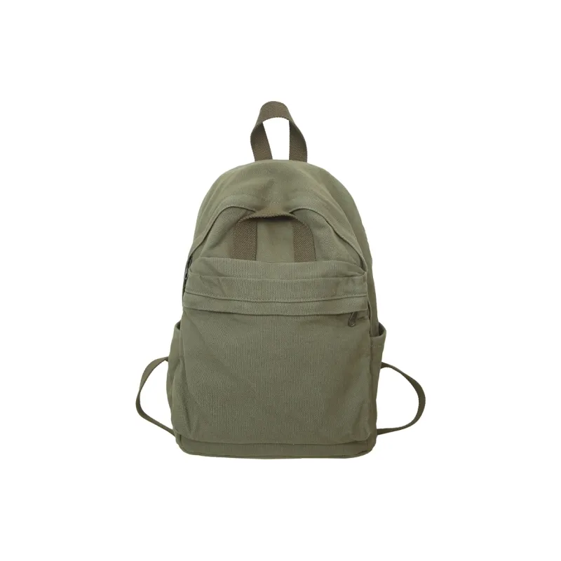 KAKAXI Canvas Backpack Unisex Black/White/Red/Green/Khaki-8