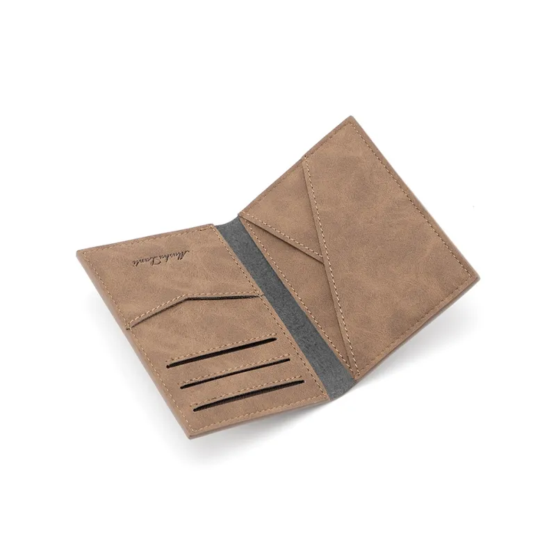 MashaLanti Synthetic Leather Card Holder Regular Men's Coffee/Smoke Gray-2