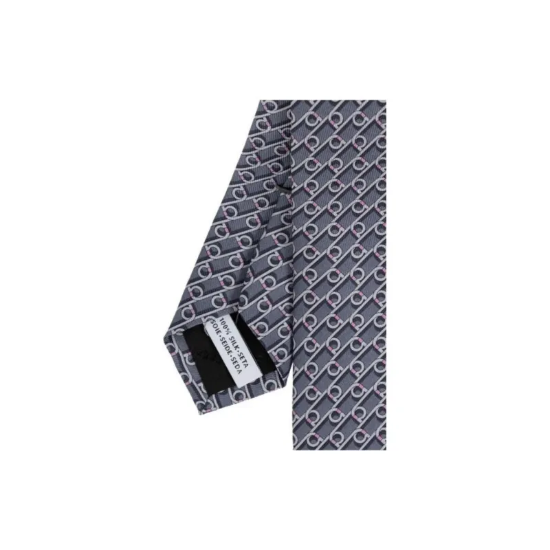 Ferragamo Graphic Printed Pointed Tip Tie-1