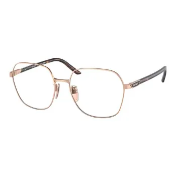 PRADA Titanium Irregular Shape Eyeglass Frames Women's Rose Gold
