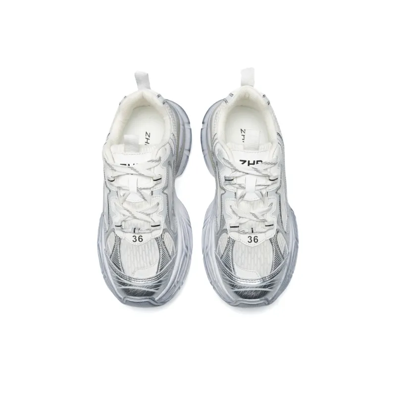 ZHR Slip Resistant, Abrasion Resistant, Lightweight, Height Increasing Low Top Chunky Sneakers Women's-9