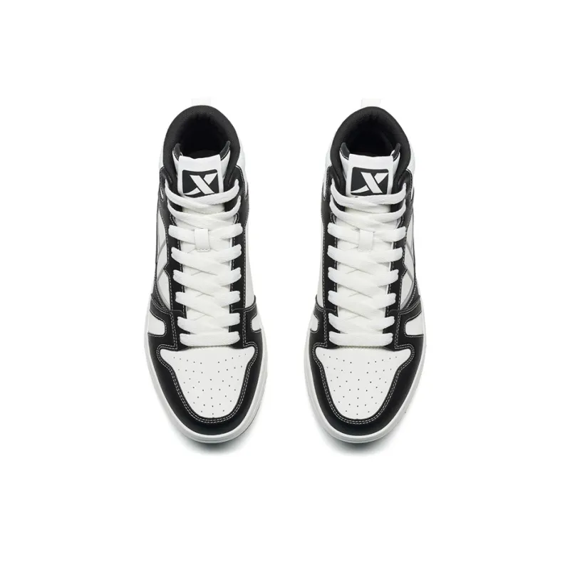 XTEP MAXX LITE Lightweight High Top Skateboard Shoes Men's Canvas White/Black-5