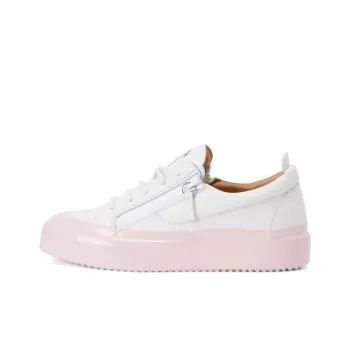 Giuseppe Zanotti/GZ Gail Match Low-Top Skateboard Shoes Women's White Pink